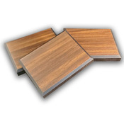 WBK46 4.1"x6"  Walnut Vinyl w/ Black Trim