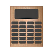 OPP24 - 24 Plate Oak Finish Completed Perpetual Plaque