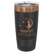 LTM7290 - Polar Camel 20 oz. Black/Rose Gold ION-Plated Ringneck Tumbler with Slider Lid