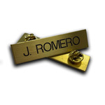 Solid BRASS/STAINLESS STEEL Name Tag, Engraved