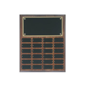 WPP24   Genuine Walnut Step Edge Perpetual Plaque with 24 Plates