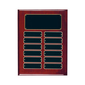 RPP12   Rosewood Piano Finish Perpetual Plaque with 12 Plates