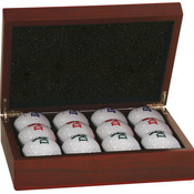 GLF02  Rosewood Finish Golf Ball Set 