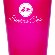 LMG56  14 oz. Pink Ceramic Latte Mug 