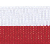 R121-6RW - 1 1/2" Red/White Neck Ribbon with Snap Clip