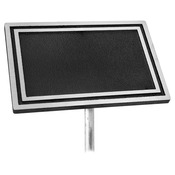 CAS186 - 8" x 6" Silver/Black Cast Aluminum Sign with 24" Aluminum Rod