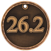 3D218B - 2" Antique Bronze 3D Marathon Medal