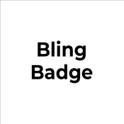 IDP577-NASC Bling Badge Silver! 1.5 x 2.5 oval or 1.5 x 3 rectangle Silver with Rhinestone border