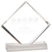 DJB5C 5" x 5" Clear Diamond Jewel Bevel Acrylic Blank