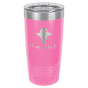 LTM7205-Polar Camel 20 oz. Pink Ringneck Vacuum Insulated Tumbler w/Clear Lid