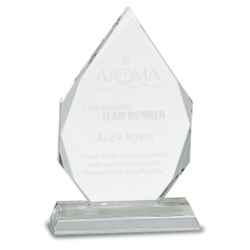 CRY138 - 7" Diamond Crystal on Clear Pedestal Base Thumbnail