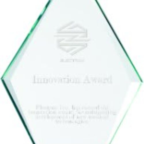 CMG22 - 8 1/2" Diamond Cosmic Glass with Silver Base Thumbnail