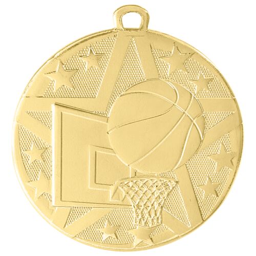 SS402G - 2" Gold Superstar Basketball Medal Thumbnail