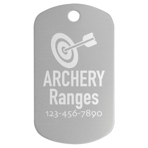 TAG201SV - 1" x 2" Silver Anodized Aluminum G.I. Tag  Thumbnail