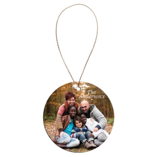 SBL005  2-Sided Ceramic Round Ornament with Gold String Thumbnail
