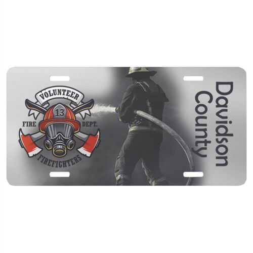 UN5948  Gloss Silver Aluminum License Plate Thumbnail