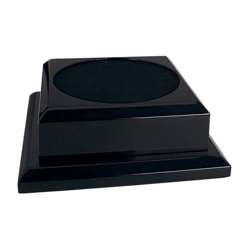 RPB101 - 7" x 7" Black Royal Piano Finish Pedestal Base Thumbnail