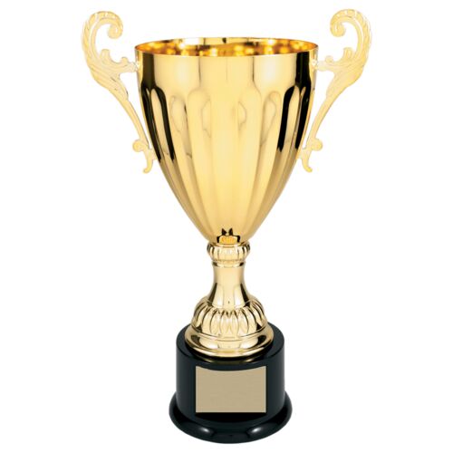 CMC304G - 13 1/4" Gold Completed Metal Cup Trophy on Plastic Base Thumbnail