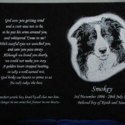 G-MHS-MB-4x8x1 - 4" x 8" x 1" Memorial Head Stone, Black Granite,  Thumbnail