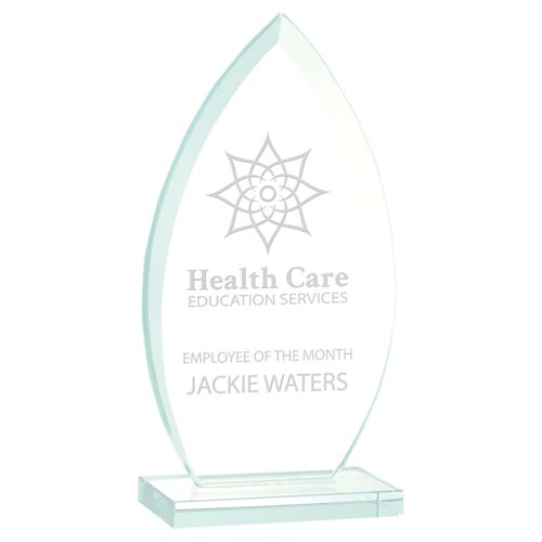 JGS41 - 7" Oval Jade Glass Award Thumbnail